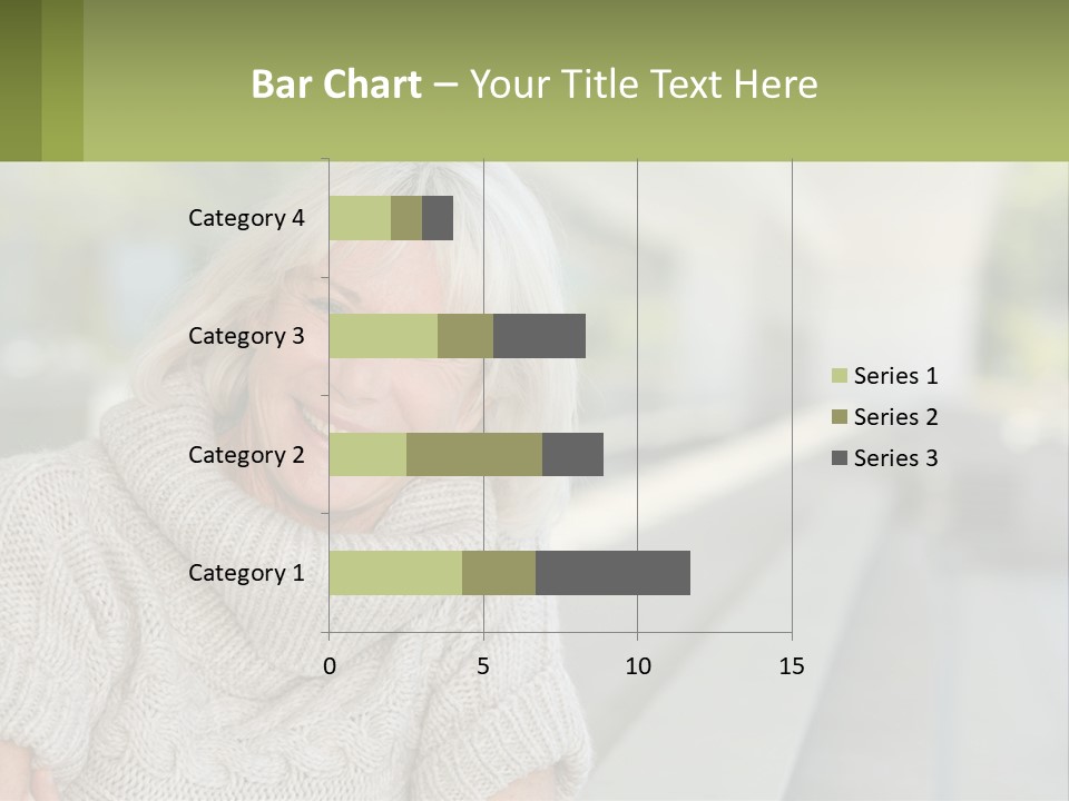 White Hair Looking At Camera Beautiful PowerPoint Template