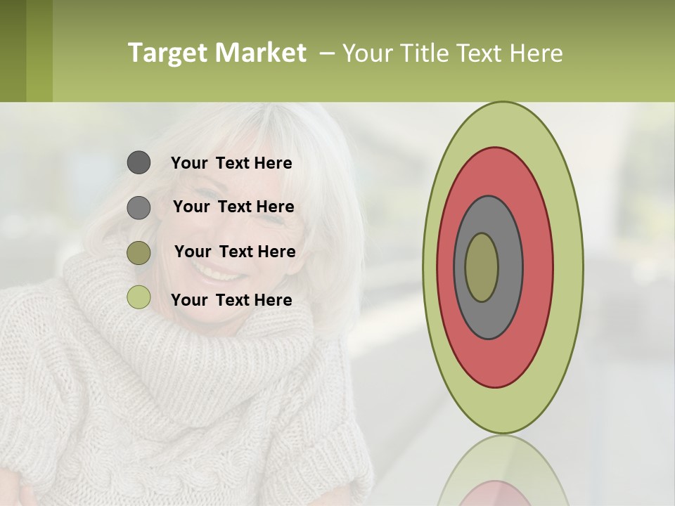 White Hair Looking At Camera Beautiful PowerPoint Template