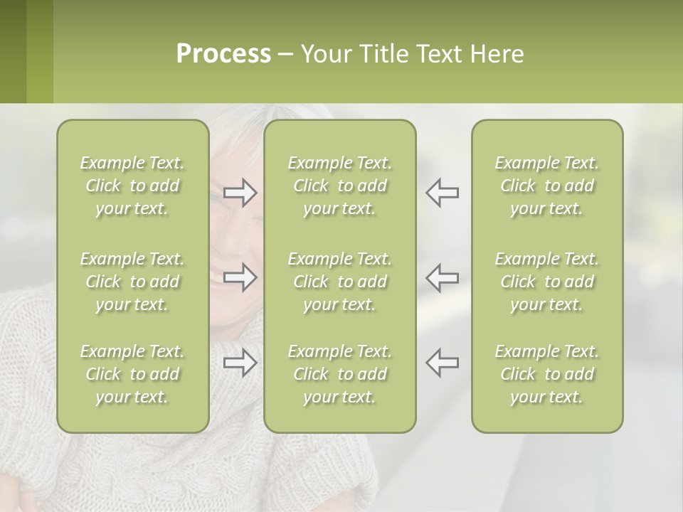 White Hair Looking At Camera Beautiful PowerPoint Template