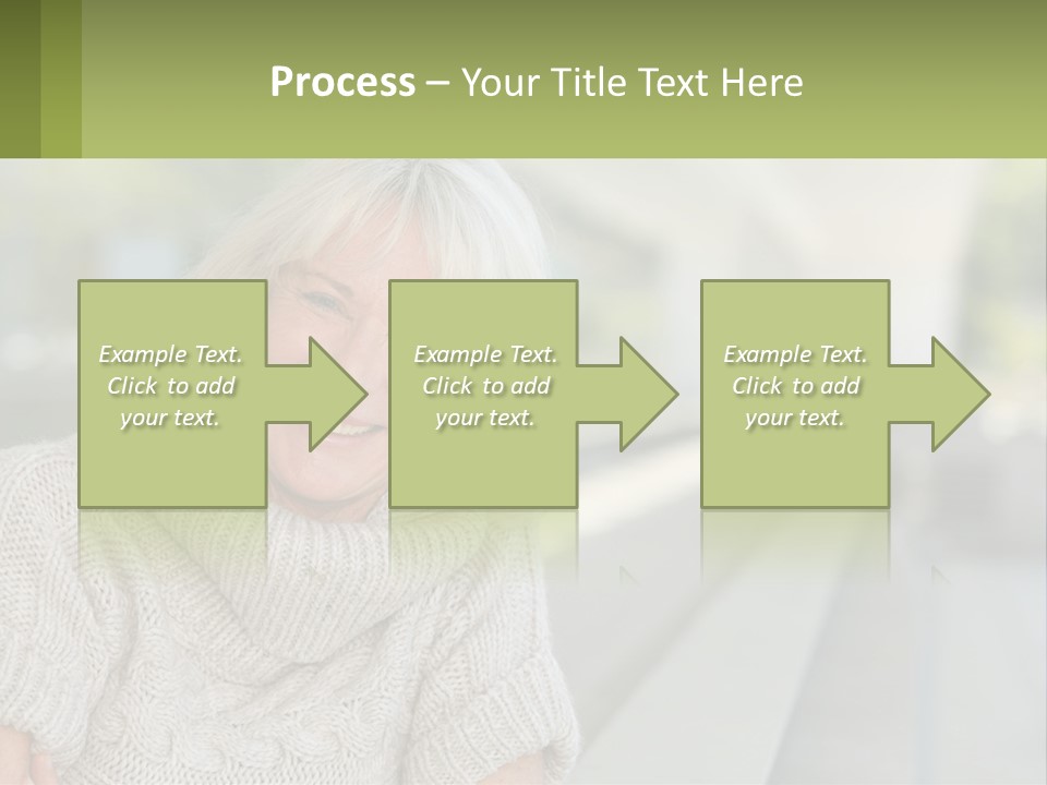 White Hair Looking At Camera Beautiful PowerPoint Template