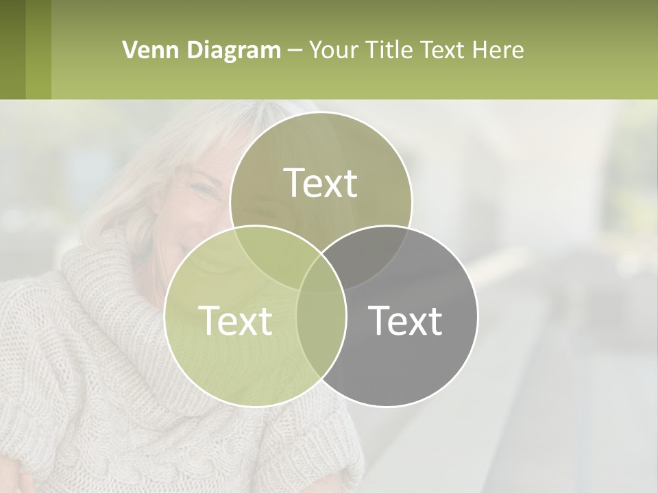 White Hair Looking At Camera Beautiful PowerPoint Template