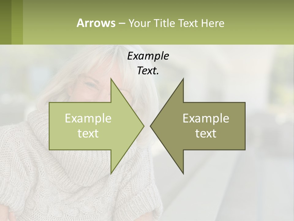 White Hair Looking At Camera Beautiful PowerPoint Template