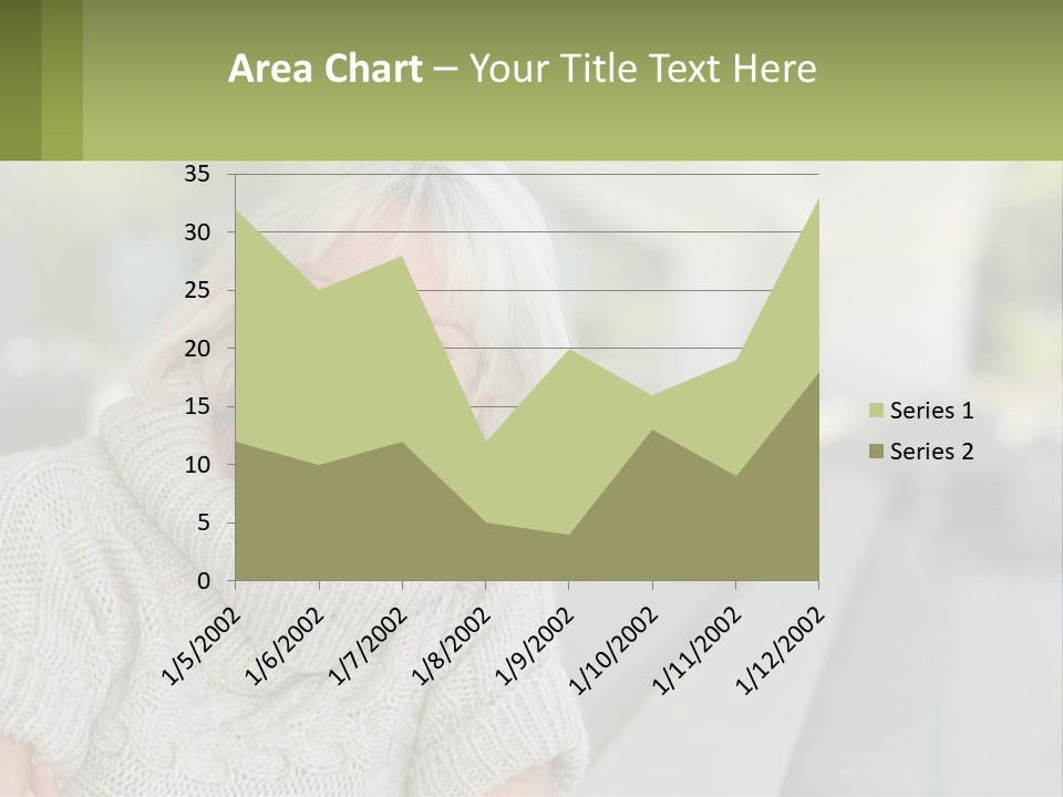 White Hair Looking At Camera Beautiful PowerPoint Template