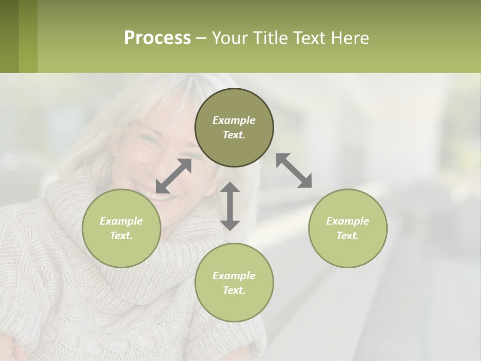 White Hair Looking At Camera Beautiful PowerPoint Template