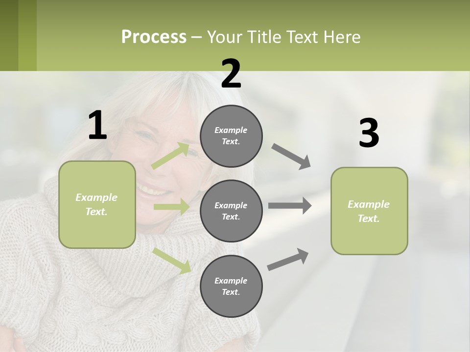 White Hair Looking At Camera Beautiful PowerPoint Template