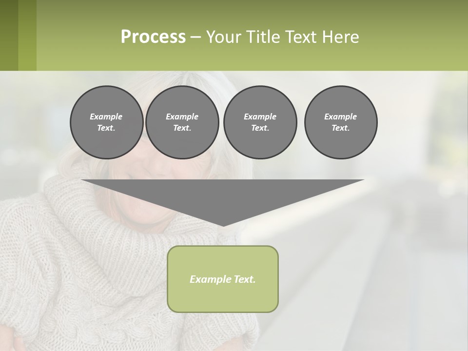 White Hair Looking At Camera Beautiful PowerPoint Template