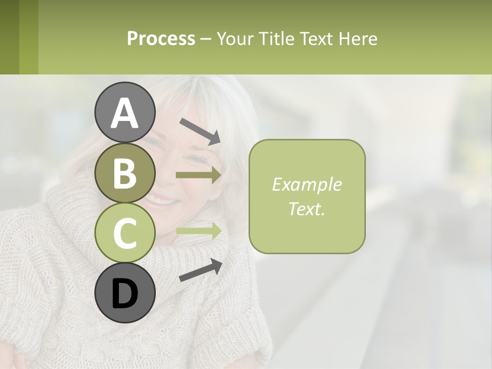 White Hair Looking At Camera Beautiful PowerPoint Template