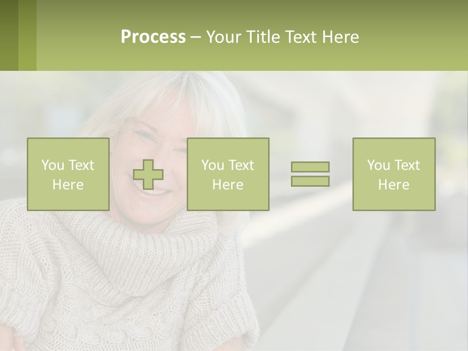 White Hair Looking At Camera Beautiful PowerPoint Template
