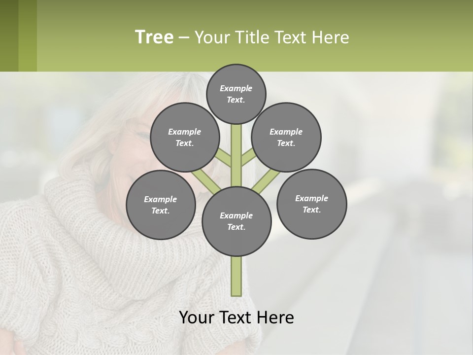 White Hair Looking At Camera Beautiful PowerPoint Template