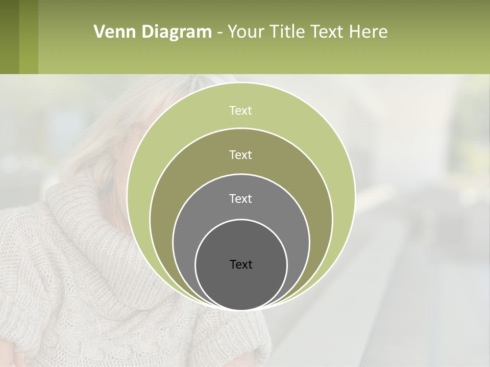 White Hair Looking At Camera Beautiful PowerPoint Template