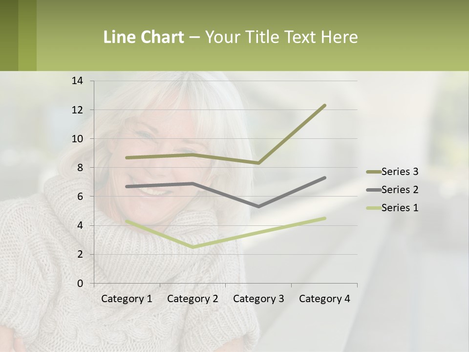 White Hair Looking At Camera Beautiful PowerPoint Template