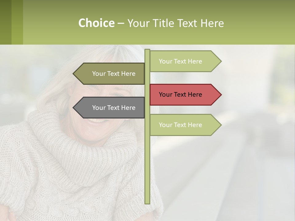 White Hair Looking At Camera Beautiful PowerPoint Template