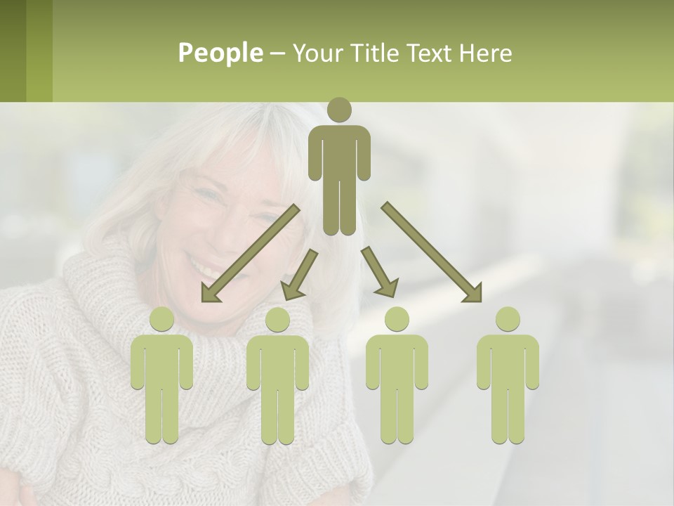 White Hair Looking At Camera Beautiful PowerPoint Template