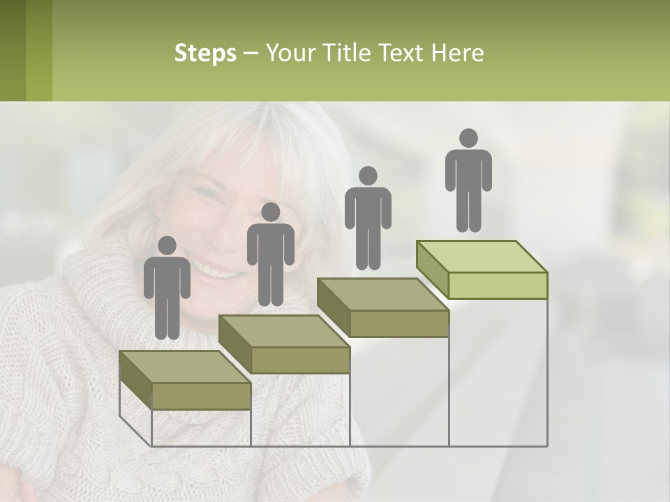 White Hair Looking At Camera Beautiful PowerPoint Template