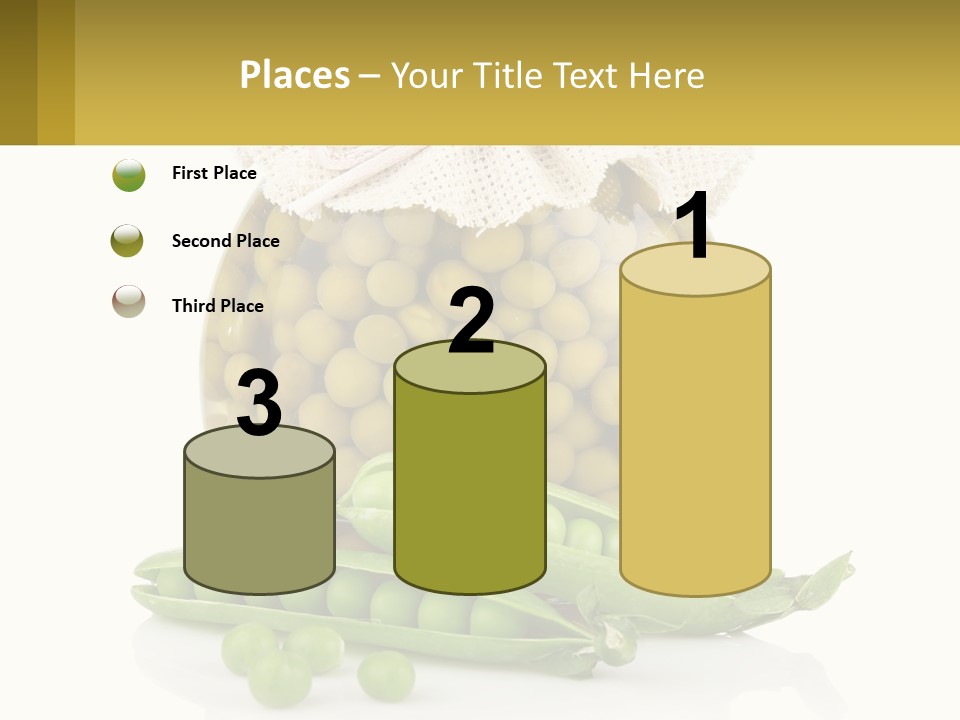 Pea Vegetables Glass PowerPoint Template