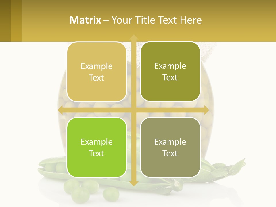 Pea Vegetables Glass PowerPoint Template