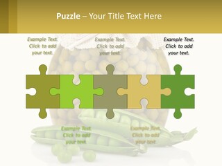 Pea Vegetables Glass PowerPoint Template