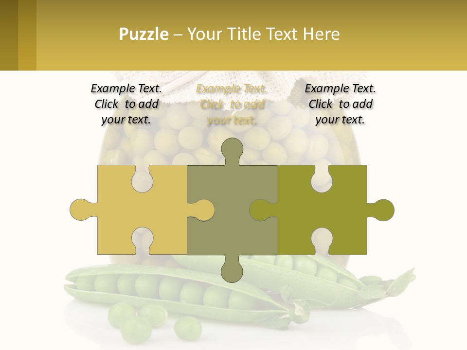 Pea Vegetables Glass PowerPoint Template