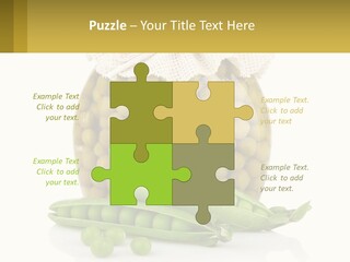 Pea Vegetables Glass PowerPoint Template