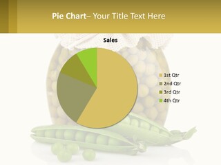 Pea Vegetables Glass PowerPoint Template