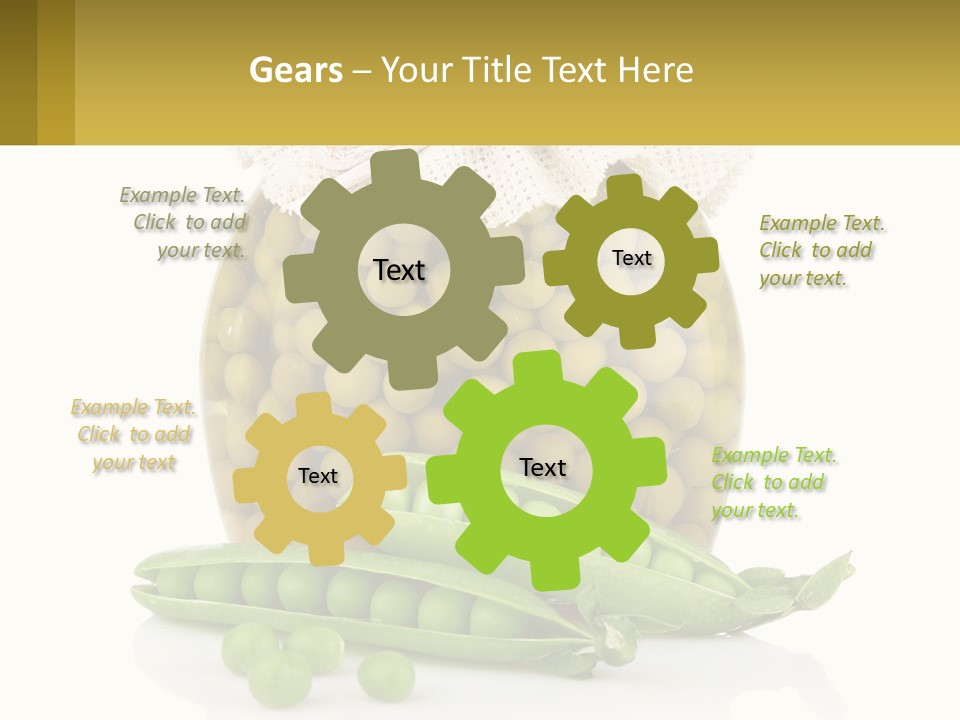 Pea Vegetables Glass PowerPoint Template