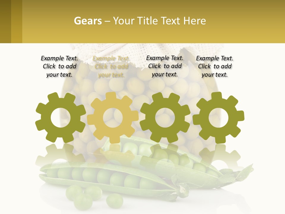 Pea Vegetables Glass PowerPoint Template