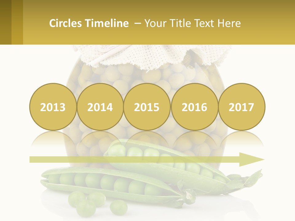 Pea Vegetables Glass PowerPoint Template
