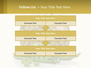 Pea Vegetables Glass PowerPoint Template