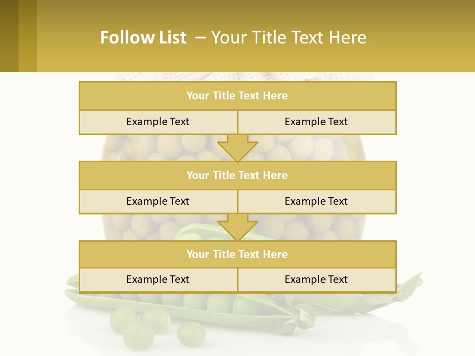Pea Vegetables Glass PowerPoint Template