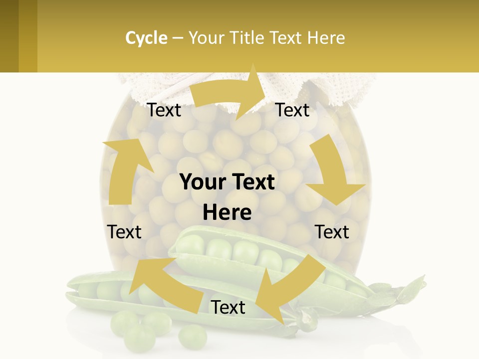 Pea Vegetables Glass PowerPoint Template