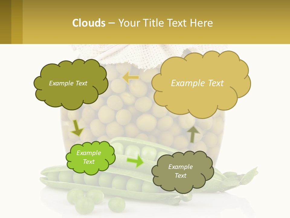 Pea Vegetables Glass PowerPoint Template