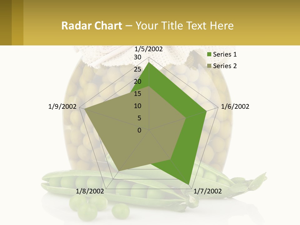 Pea Vegetables Glass PowerPoint Template