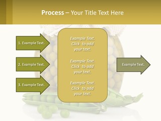 Pea Vegetables Glass PowerPoint Template