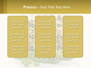 Pea Vegetables Glass PowerPoint Template
