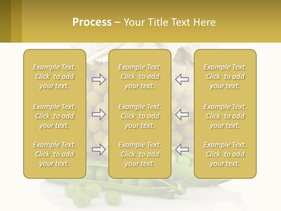 Pea Vegetables Glass PowerPoint Template