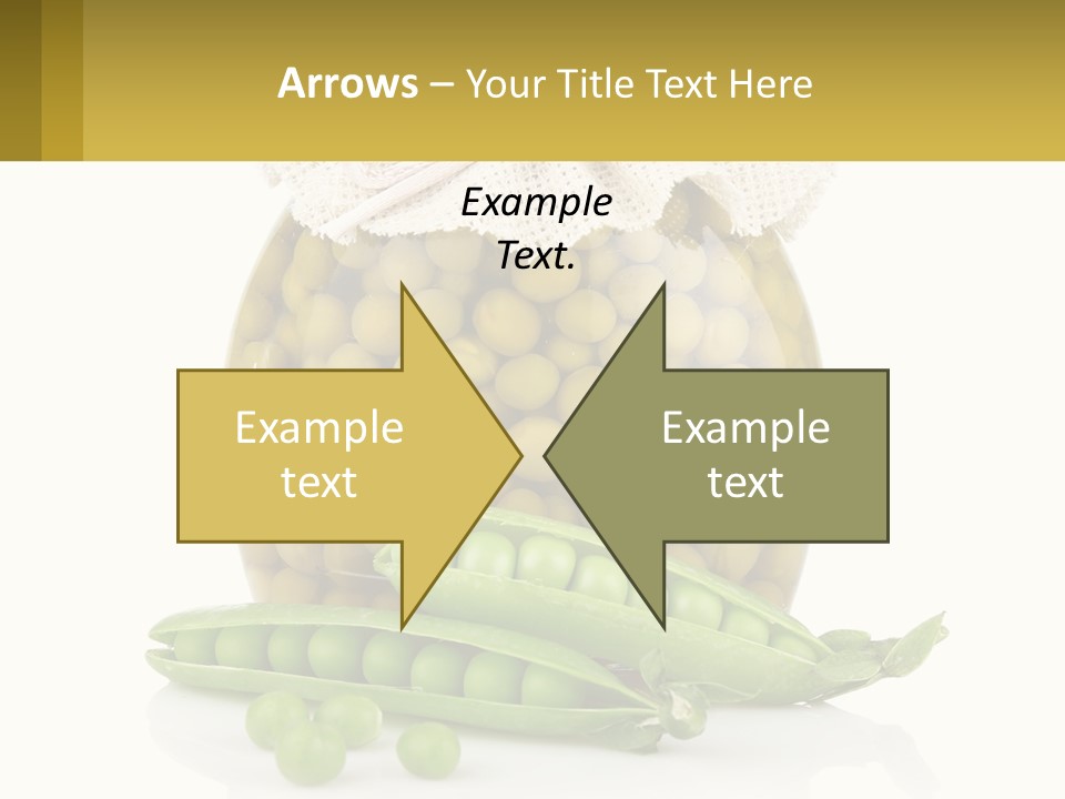 Pea Vegetables Glass PowerPoint Template