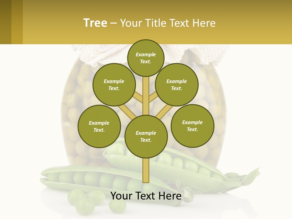 Pea Vegetables Glass PowerPoint Template