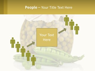 Pea Vegetables Glass PowerPoint Template