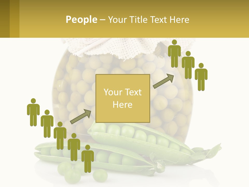 Pea Vegetables Glass PowerPoint Template
