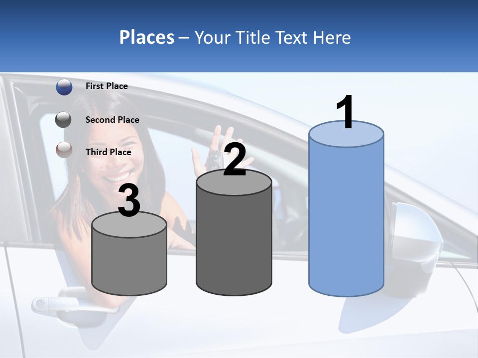 Girl Teen Car Keys PowerPoint Template