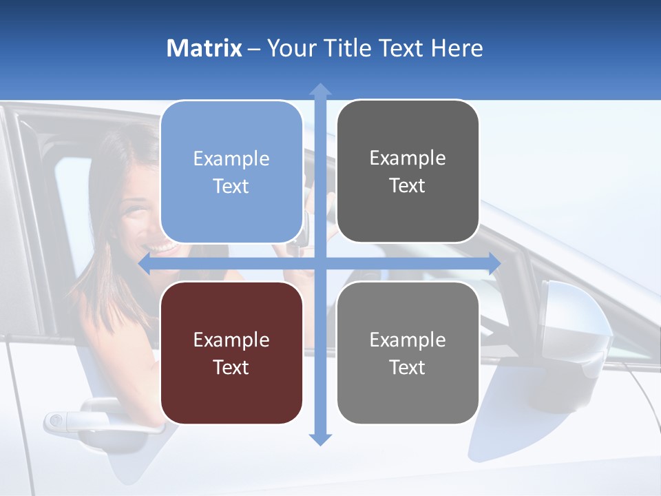 Girl Teen Car Keys PowerPoint Template