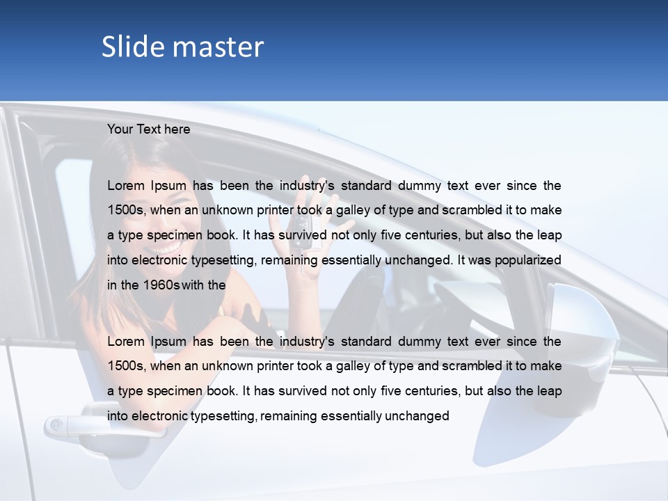 Girl Teen Car Keys PowerPoint Template