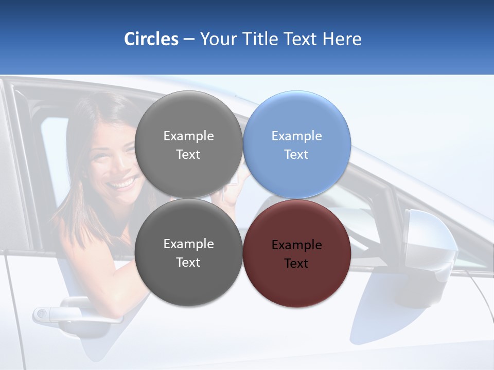 Girl Teen Car Keys PowerPoint Template