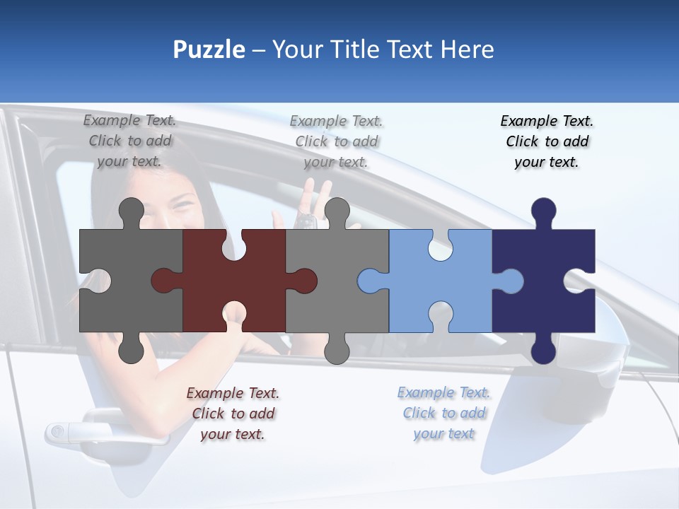 Girl Teen Car Keys PowerPoint Template