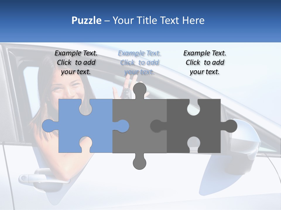 Girl Teen Car Keys PowerPoint Template