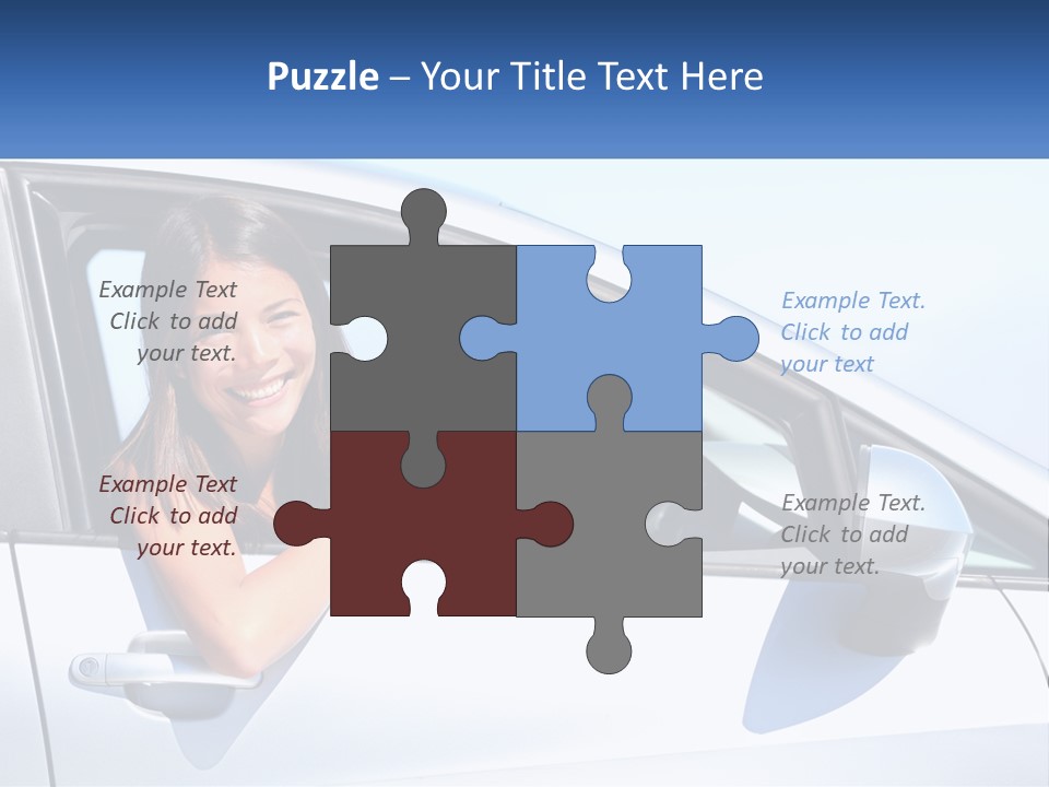 Girl Teen Car Keys PowerPoint Template