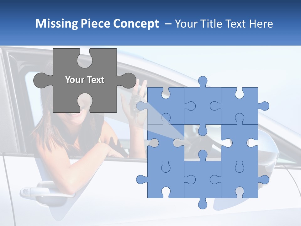 Girl Teen Car Keys PowerPoint Template