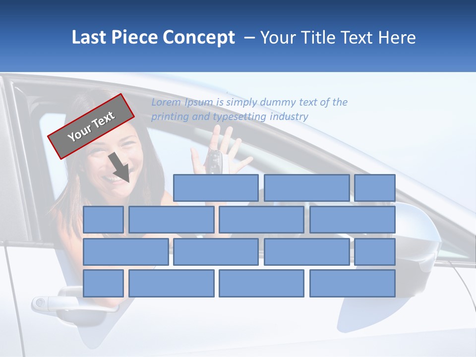 Girl Teen Car Keys PowerPoint Template