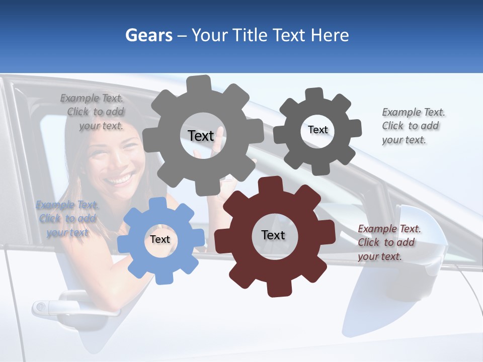 Girl Teen Car Keys PowerPoint Template