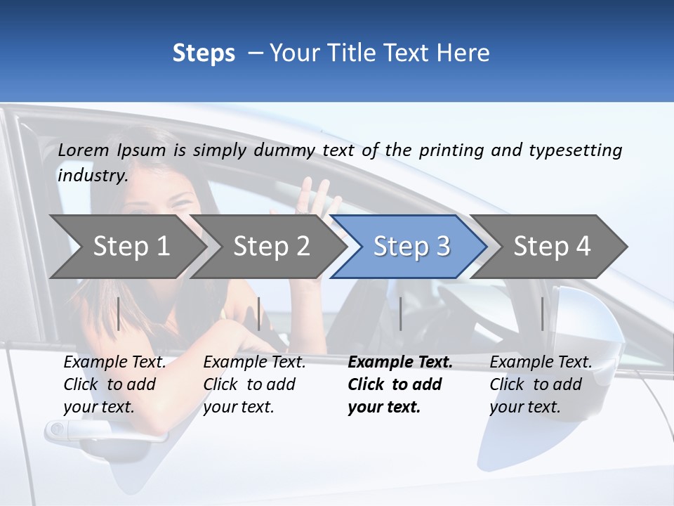 Girl Teen Car Keys PowerPoint Template